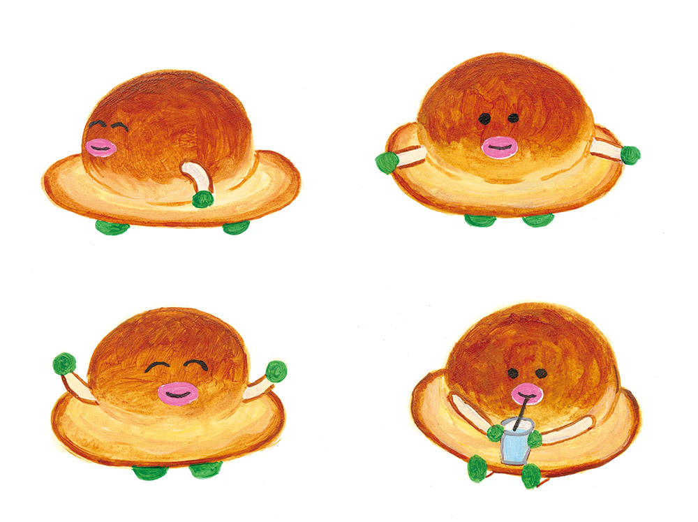 「高知市帽子パン」キャラクター
