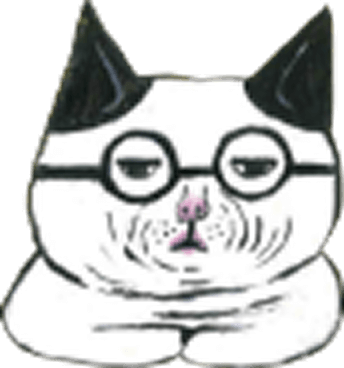 めがねこさんの顔